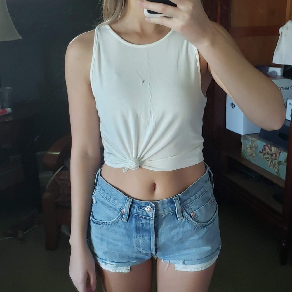 American Eagle Off White Tank